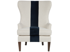 Surfside Nomad Snow/Navy Wing Chair - Ornate Home