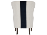 Surfside Nomad Snow/Navy Wing Chair - Ornate Home