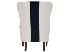 Surfside Nomad Snow/Navy Wing Chair - Ornate Home
