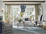 Surfside Nomad Snow/Navy Wing Chair - Ornate Home