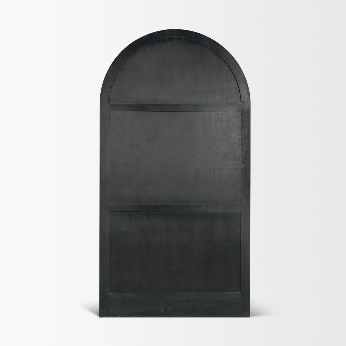 Suri Black Wood with Glass Doors Arched Curio Cabinet - Ornate Home