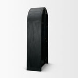 Suri Black Wood with Glass Doors Arched Curio Cabinet - Ornate Home