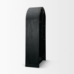Suri Black Wood with Glass Doors Arched Curio Cabinet - Ornate Home
