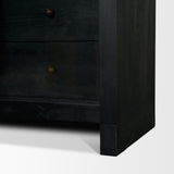 Suri Black Wood with Glass Doors Arched Curio Cabinet - Ornate Home