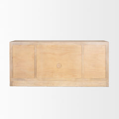 Suri Light Brown Wood with Glass Doors Sideboard