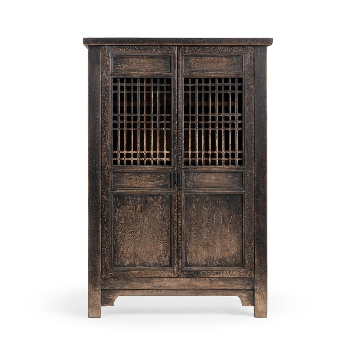Suri Weathered Black 2-Door Tall Cabinet