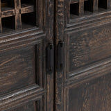 Suri Weathered Black 2-Door Tall Cabinet