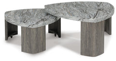 Surmour Gray/Brown Coffee Table and End Table - Ornate Home