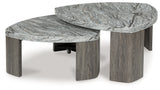 Surmour Gray/Brown Stacked Cocktail Table (Online Special Price) - Ornate Home