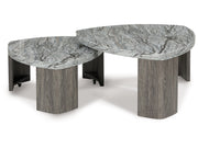 Surmour Gray/Brown Stacked Cocktail Table - Ornate Home