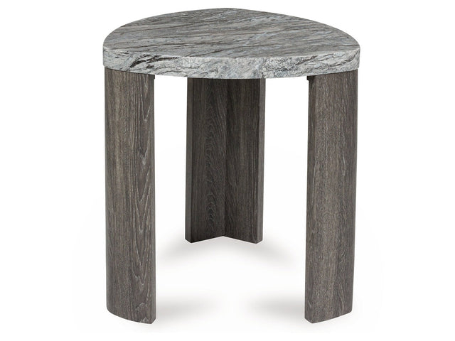 Surmour Gray/Brown Triangle End Table (Online Special Price) - Ornate Home