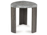 Surmour Gray/Brown Triangle End Table - Ornate Home