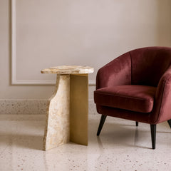 Surya Beige Side Table - Ornate Home