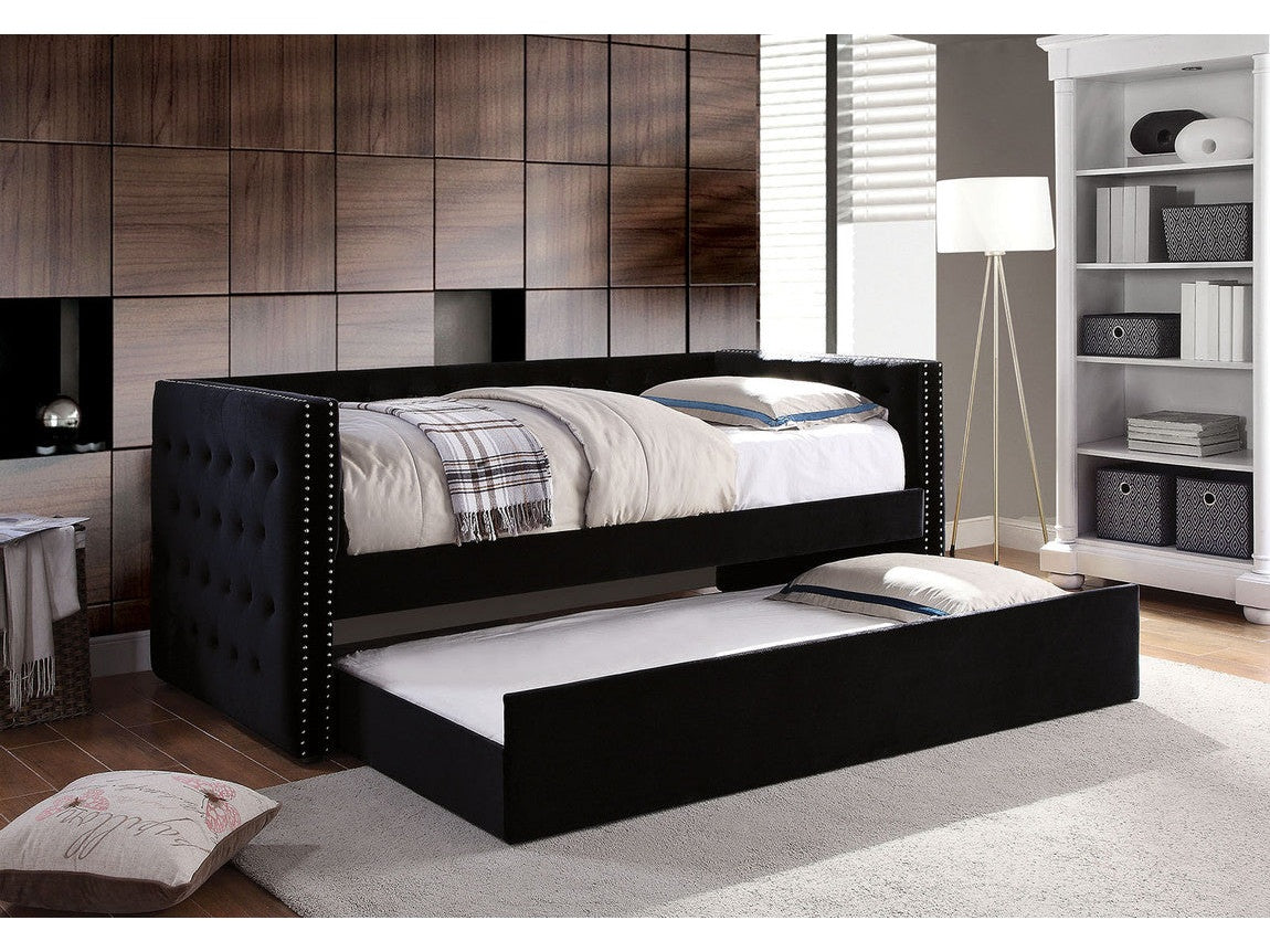 Susanna Black Daybed w/ Trundle - Ornate Home