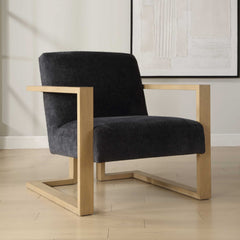 Suspend Blue/Woodtone Modern Accent Chair - Ornate Home