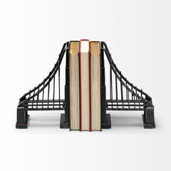 Suspension Brown Wrought Iron Suspension Bridge Bookends (Set of 2) - Ornate Home