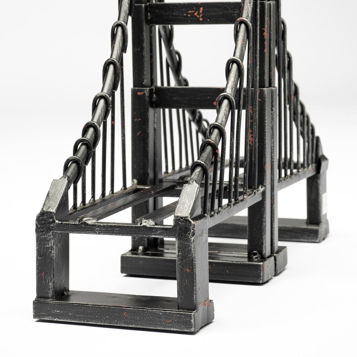 Suspension Brown Wrought Iron Suspension Bridge Bookends (Set of 2) - Ornate Home