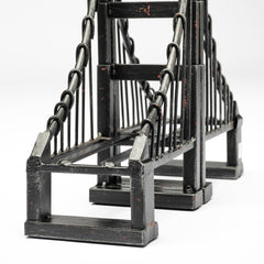 Suspension Brown Wrought Iron Suspension Bridge Bookends (Set of 2) - Ornate Home