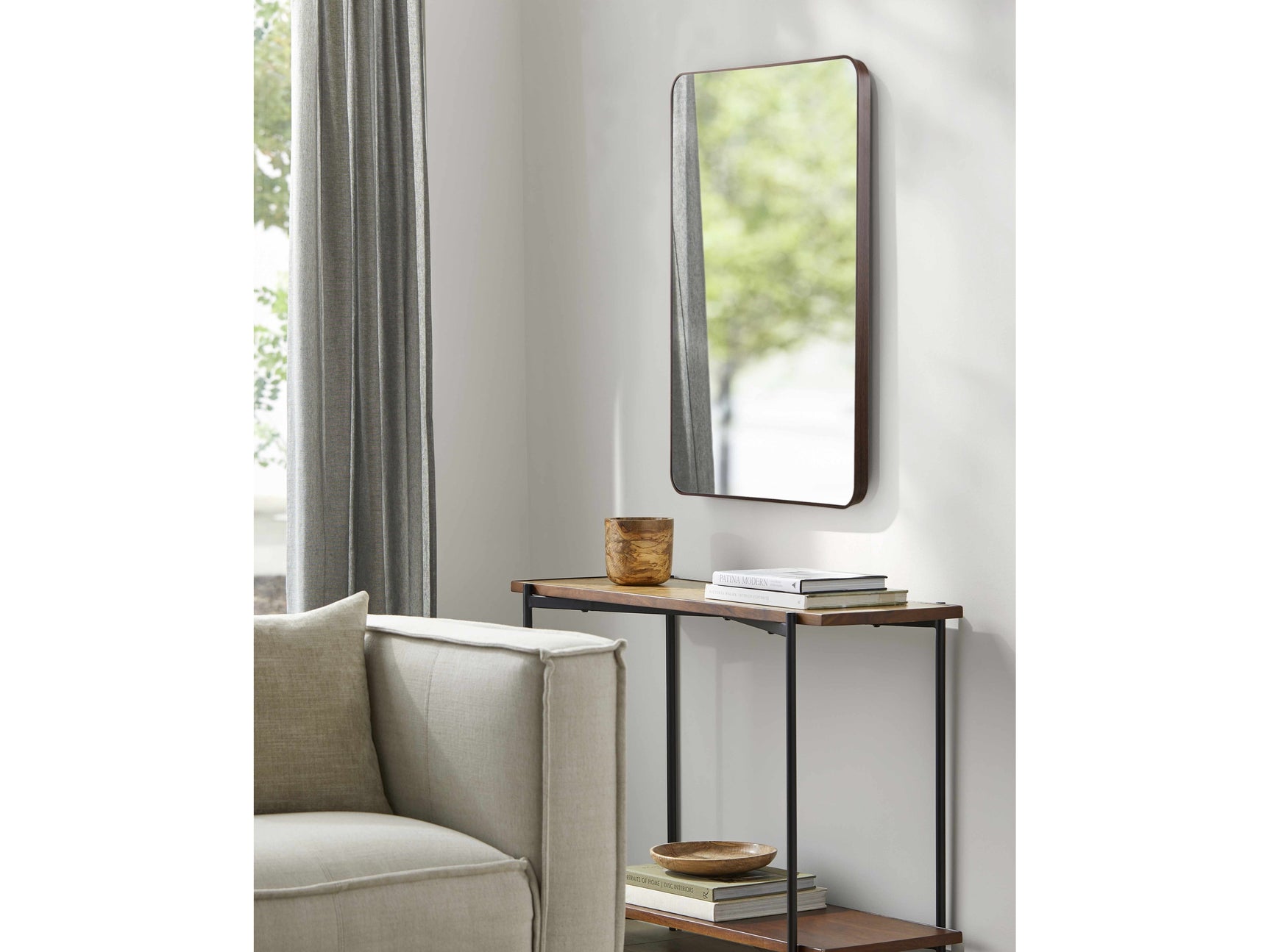 Sustinente Dark Brown Mirror - Ornate Home