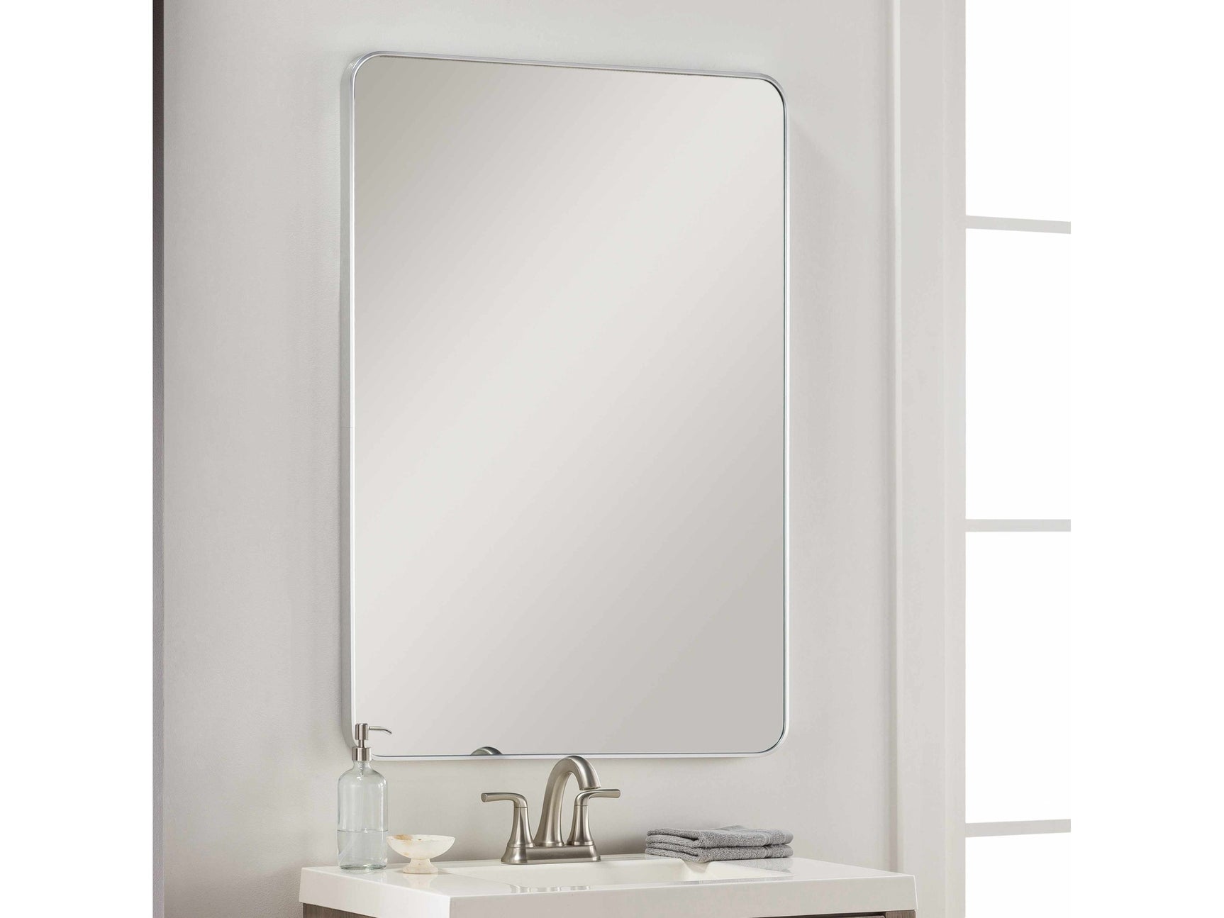 Sustinente Silver Gray Carved Mirror - Ornate Home