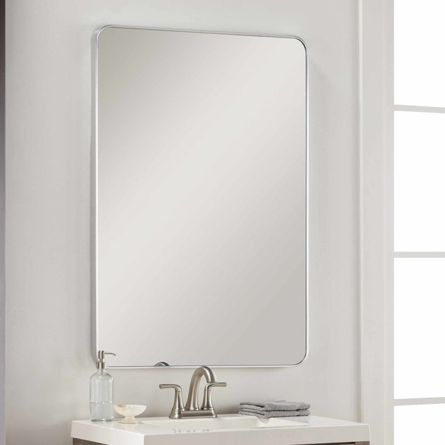 Sustinente Silver Gray Carved Mirror - Ornate Home