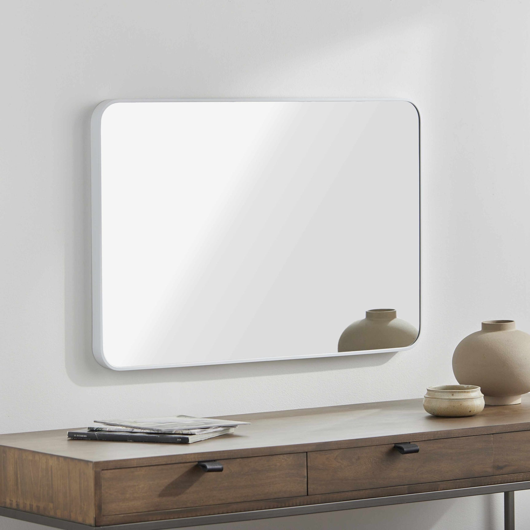 Sustinente White Carved Mirror - Clearance - Ornate Home