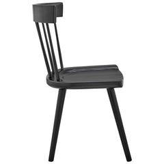 Sutter Black Wood Dining Side Chair - Ornate Home