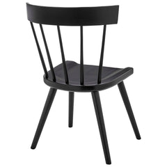 Sutter Black Wood Dining Side Chair - Ornate Home