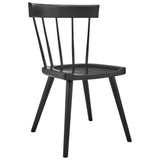 Sutter Black Wood Dining Side Chair (Set of 2) - Ornate Home