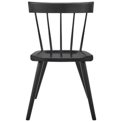 Sutter Black Wood Dining Side Chair (Set of 2) - Ornate Home