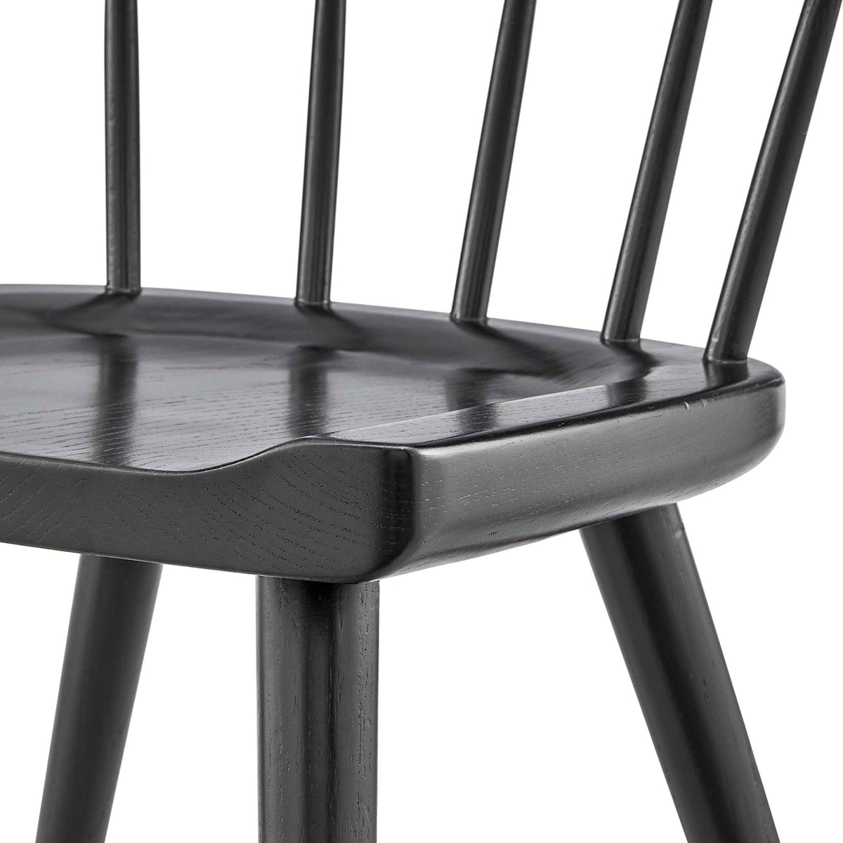 Sutter Black Wood Dining Side Chair (Set of 2) - Ornate Home