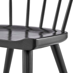Sutter Black Wood Dining Side Chair (Set of 2) - Ornate Home