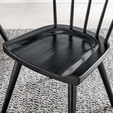 Sutter Black Wood Dining Side Chair (Set of 2) - Ornate Home