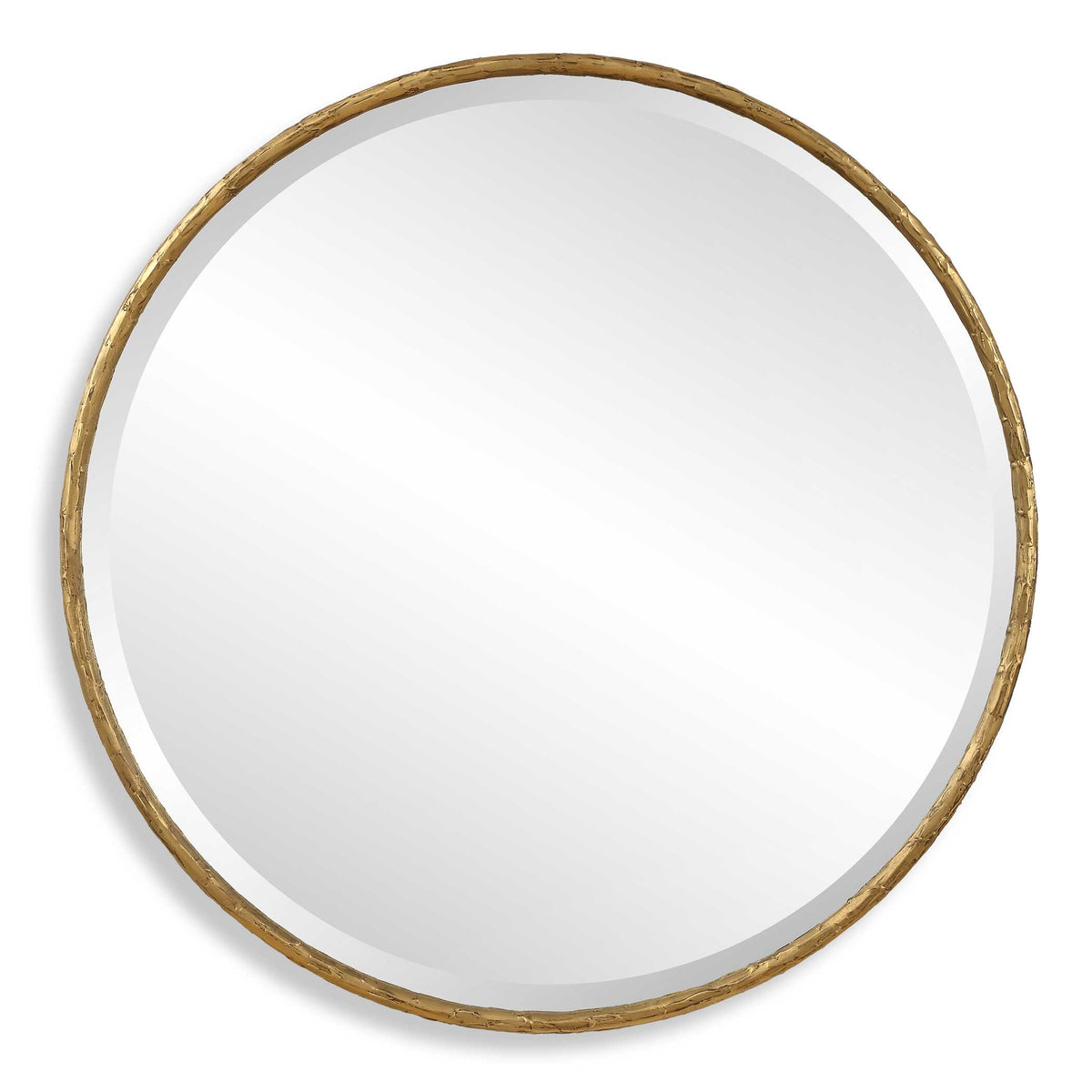 Sutton Aged Gold Round Mirror - Ornate Home