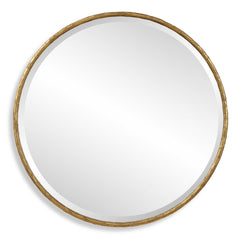 Sutton Aged Gold Round Mirror - Ornate Home
