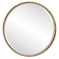 Sutton Aged Gold Round Mirror - Ornate Home