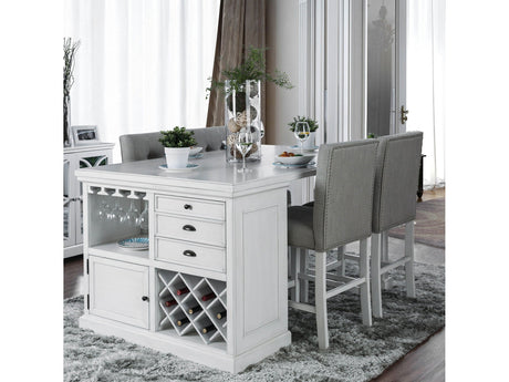 Sutton Antique White 5 Pc. Dining Room Set - Ornate Home