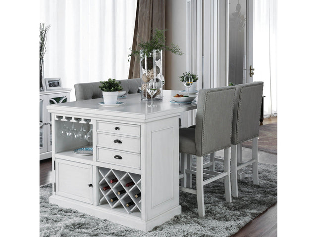 Sutton Antique White 5 Pc. Dining Room Set - Ornate Home