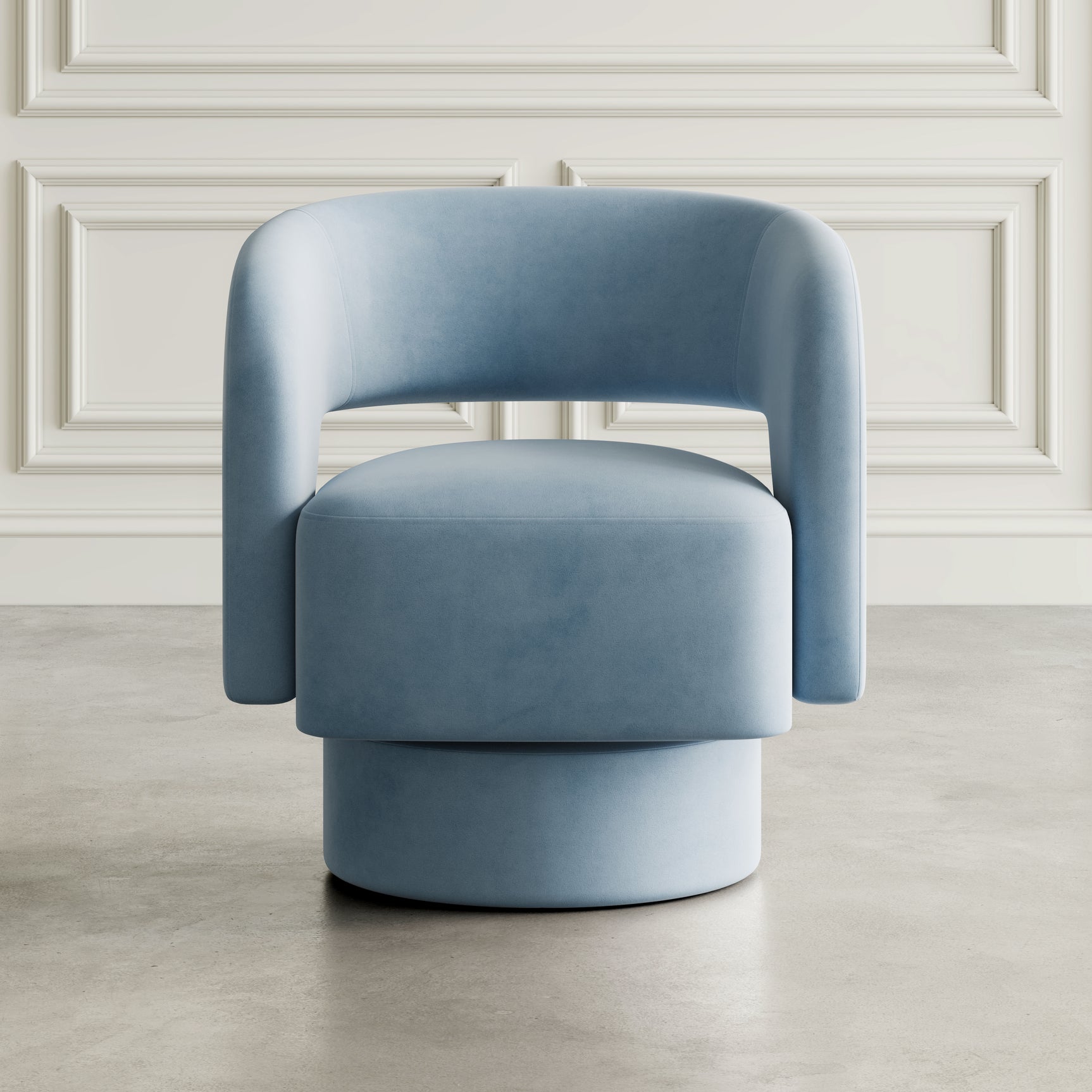 Sutton Blue Swivel Chair - Ornate Home