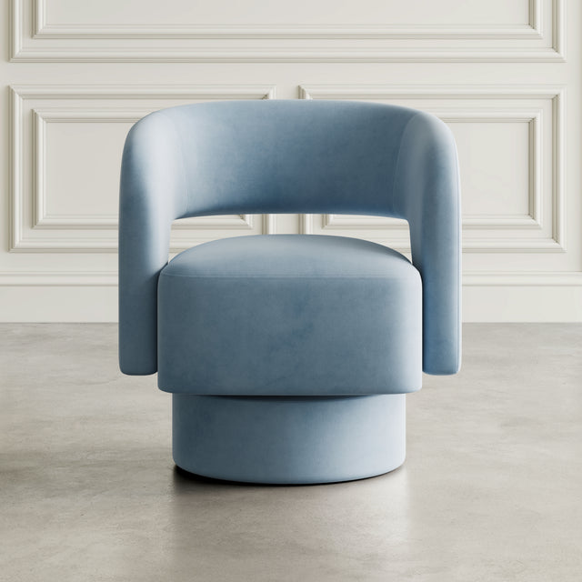 Sutton Blue Swivel Chair - Ornate Home