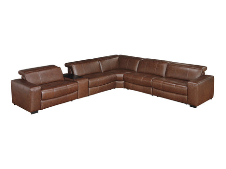 Sutton Brown 6-Piece Modular Power Reclining Sectional - Ornate Home