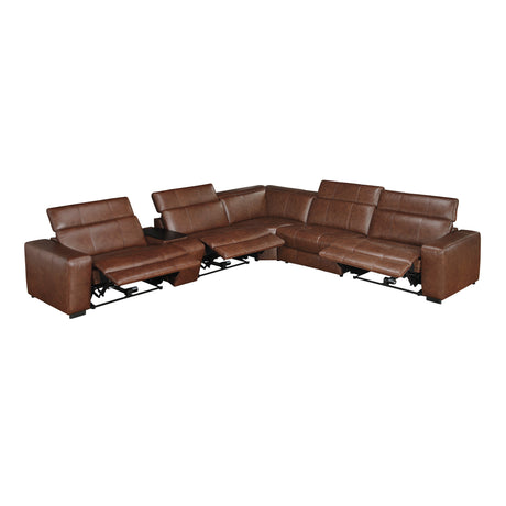 Sutton Brown 6-Piece Modular Power Reclining Sectional - Ornate Home
