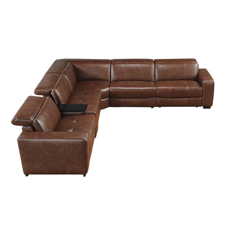Sutton Brown 6-Piece Modular Power Reclining Sectional - Ornate Home