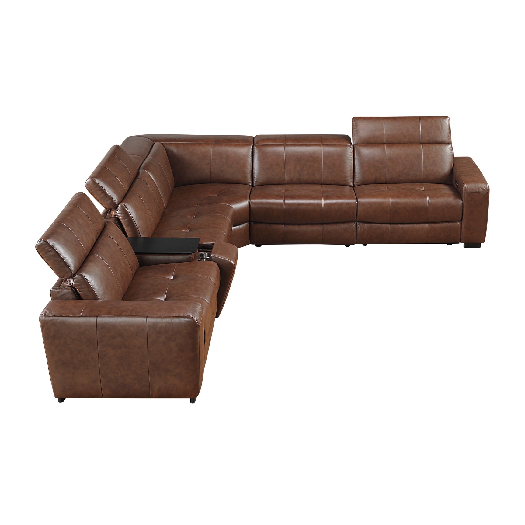 Sutton Brown 6-Piece Modular Power Reclining Sectional - Ornate Home