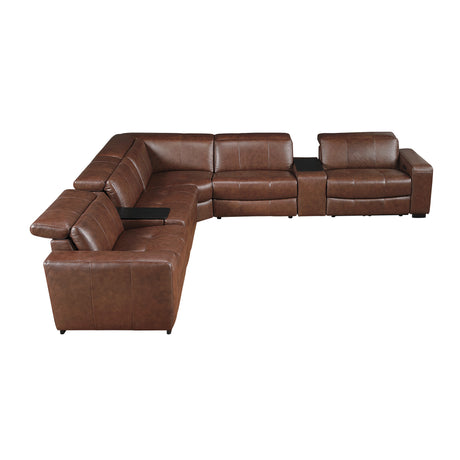 Sutton Brown 7-Piece Modular Power Reclining Sectional - Ornate Home