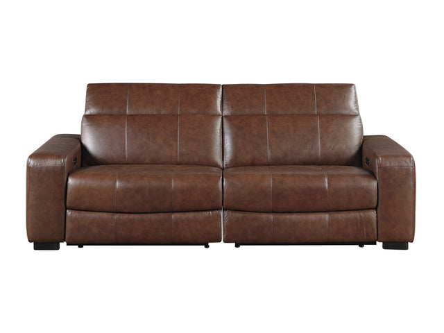 Sutton Brown Power Double Reclining Loveseat - Ornate Home