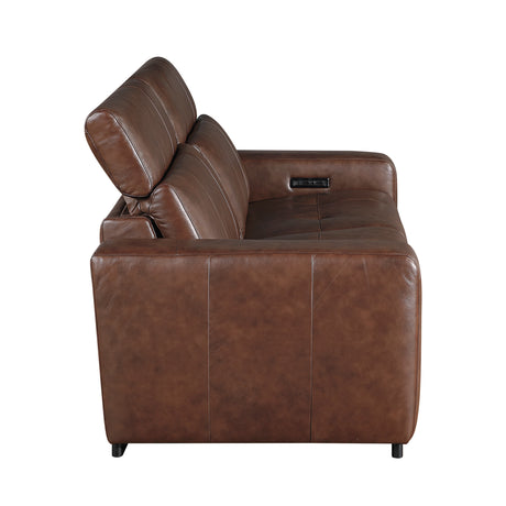 Sutton Brown Power Double Reclining Loveseat - Ornate Home