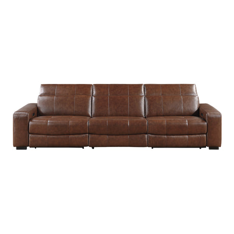 Sutton Brown Power Double Reclining Sofa - Ornate Home