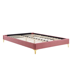 Sutton Dusty Rose Performance Velvet Full Bed Frame - Ornate Home