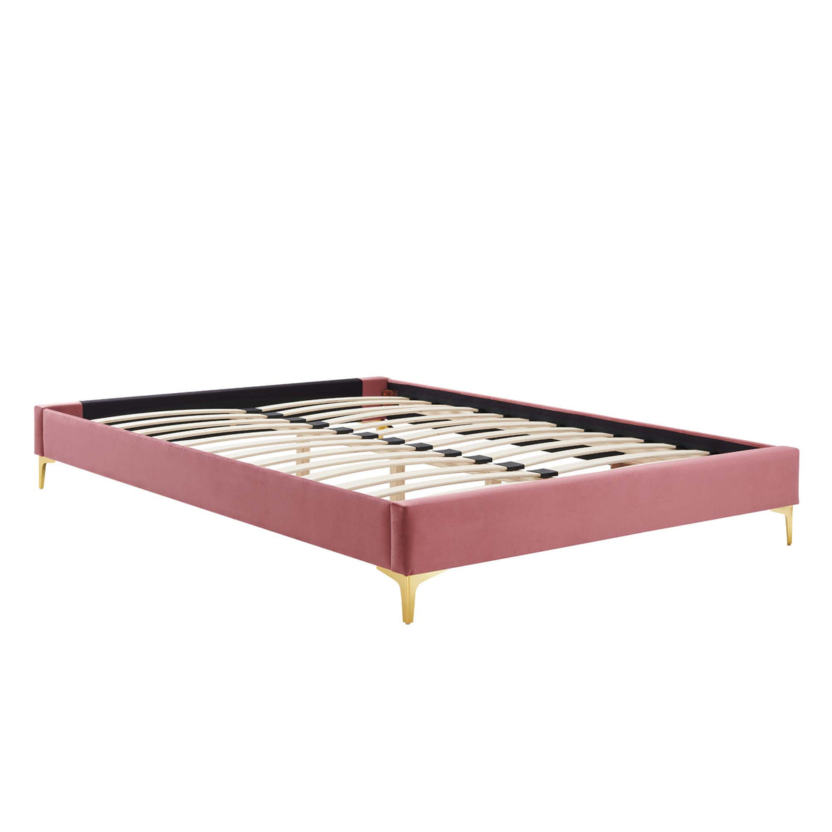 Sutton Dusty Rose Performance Velvet King Bed Frame - Ornate Home